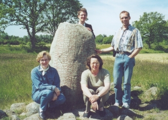 Here are we, from left to right: Liisa, Matti, Sinikka and Reijo. Taken in Öland in summer 2001.